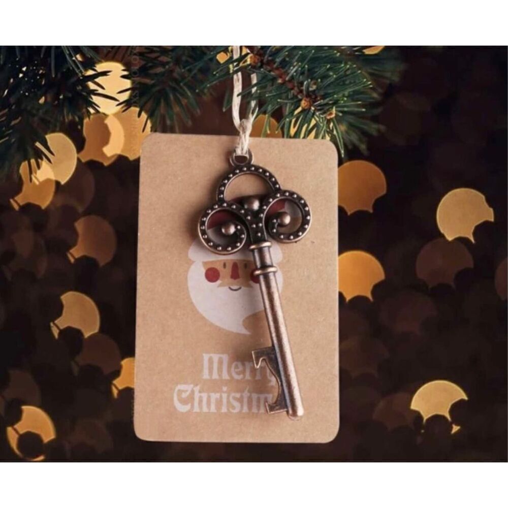 New Santa’s Magical Christmas Antiqued Bronze Weighted Key Elf Prop